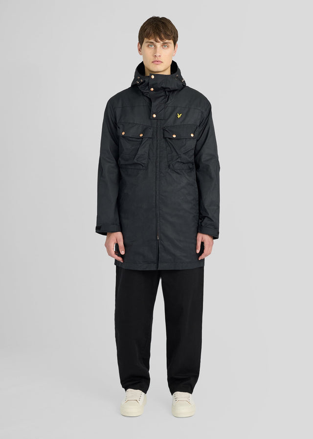 Lyle & Scott Jacken Waxed guard parka - jet black