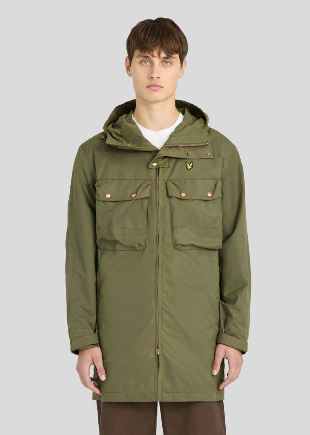 Lyle & Scott Jacken Waxed guard parka - true olive