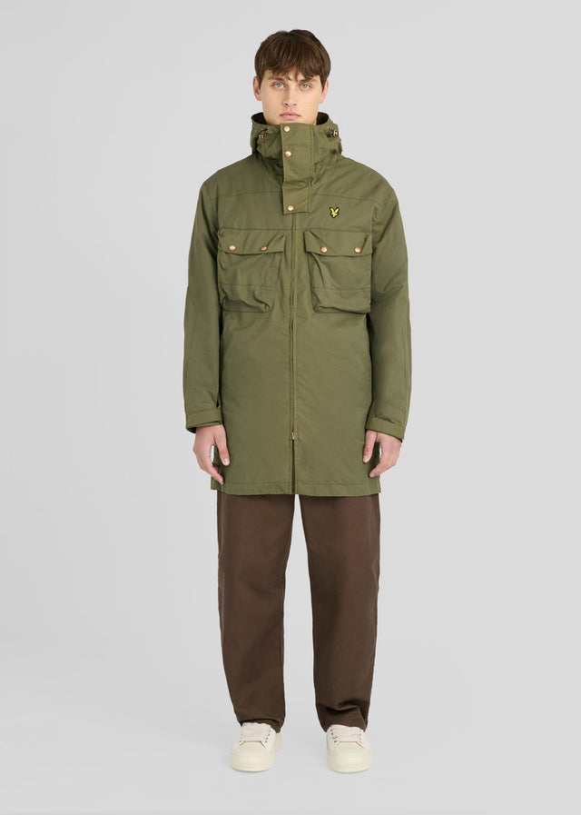 Lyle & Scott Jacken Waxed guard parka - true olive