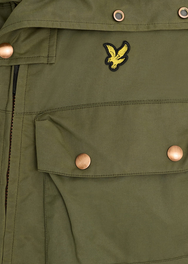 Lyle & Scott Jacken Waxed guard parka - true olive