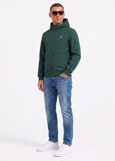 Lyle & Scott Jassen Fleece back softshell jacket - dark green