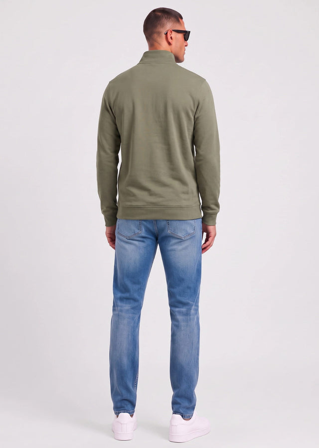 Lyle & Scott Pullover Quarter zip pullover sweatshirt - journey olive