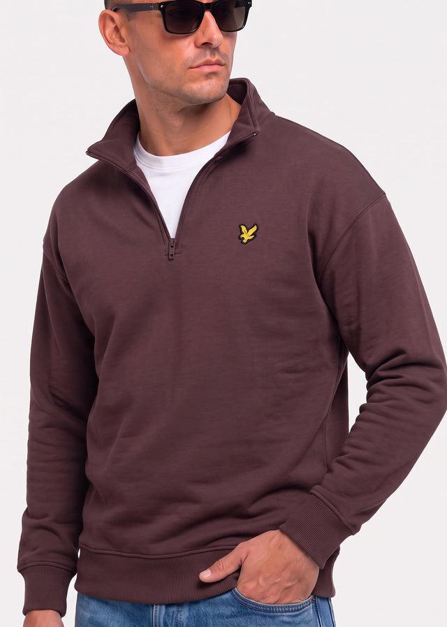 Lyle & Scott Pullover Quarter zip pullover sweatshirt - shelter brown