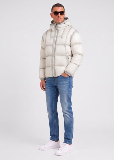 Lyle & Scott Jassen Translucent puffer jacket - putty