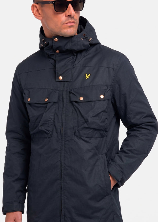 Lyle & Scott Jacken Waxed guard parka - jet black