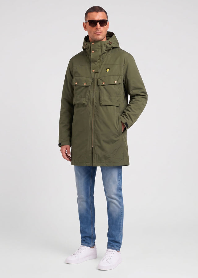Lyle & Scott Jacken Waxed guard parka - true olive