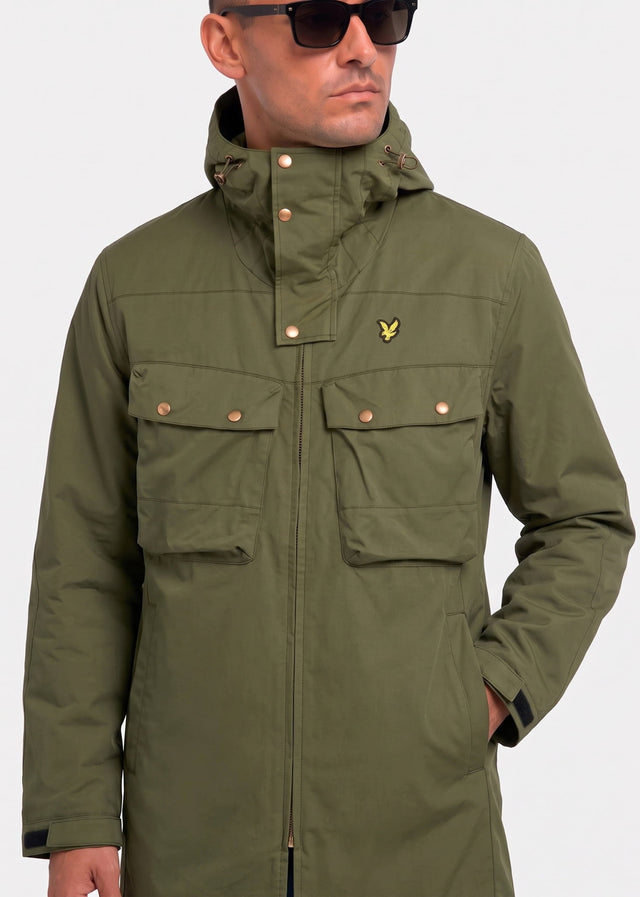 Lyle & Scott Jacken Waxed guard parka - true olive