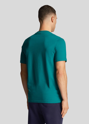 Lyle & Scott T-shirts  Contrast pocket t-shirt - court green white 