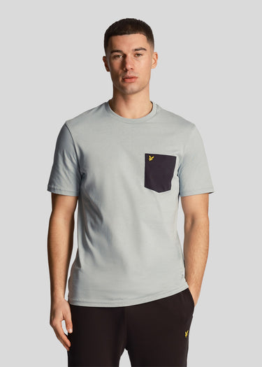 Lyle & Scott T-shirts  Contrast pocket t-shirt - slate-blue-dark-navy 