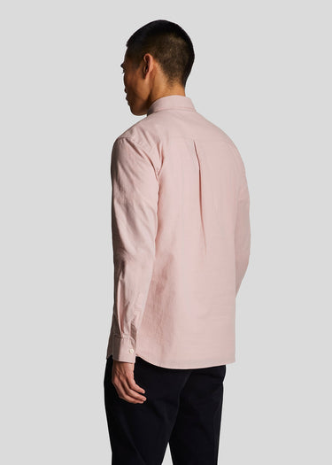 Lyle & Scott Overhemden  Cotton linen button down shirt - light pink 