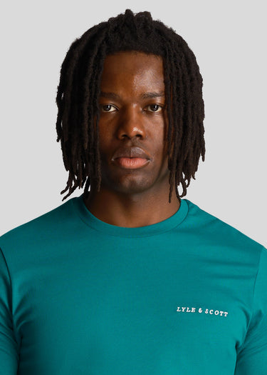 Lyle & Scott T-shirts  Embroidered t-shirt - court green 