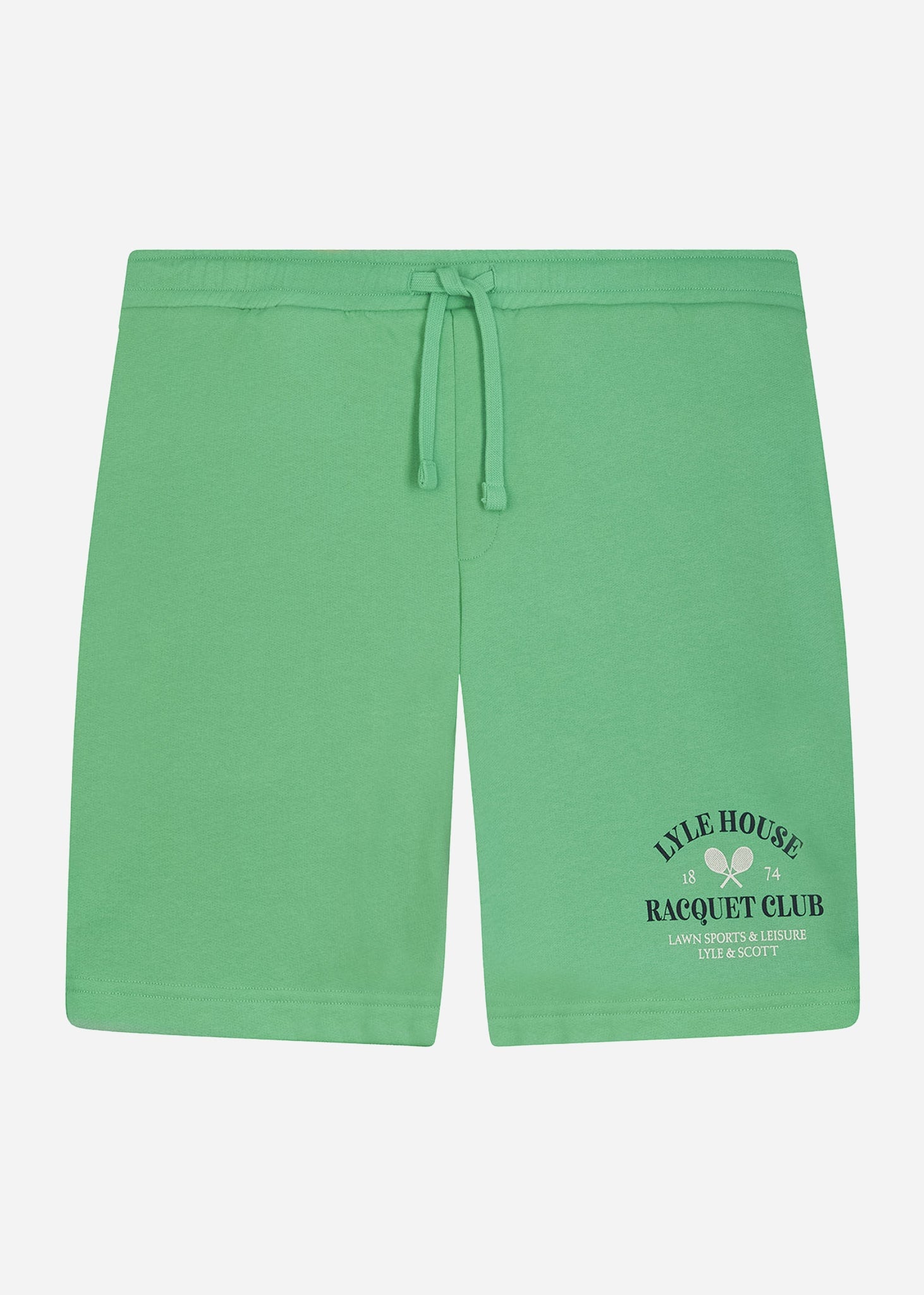 Lyle & Scott Korte Broeken  Racquet club graphic sweat short - lawn green 