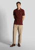 Lyle & Scott Polo's  Tipped polo shirt - burgundy mid grey marl 