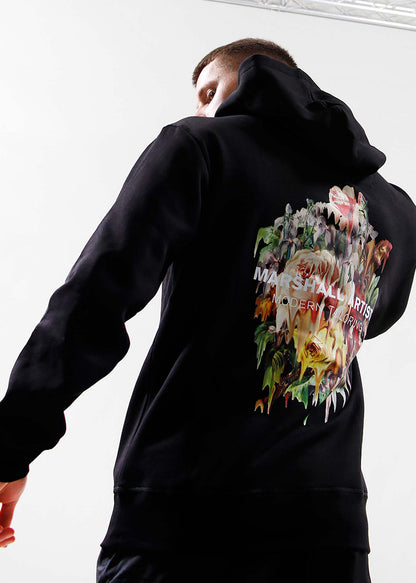 Marshall Artist Hoodies  Acid flora hoody - black 