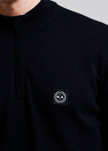 Marshall Artist Truien Siren knitted 1/4 zip - black