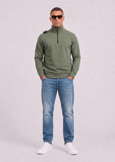 MA.Strum Truien Training quarter zip sweatshirt - bronze green