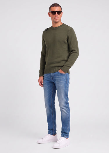 MA.Strum Truien Oka crew sweater - bronze green