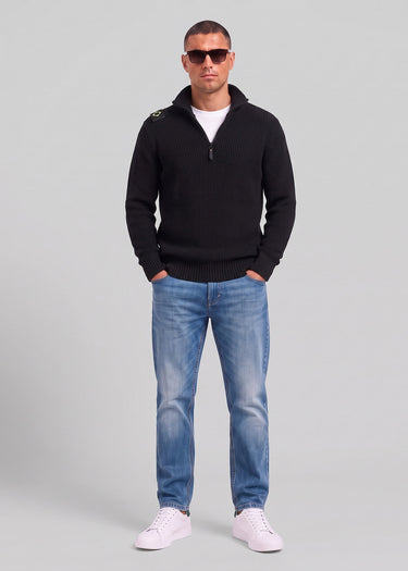 MA.Strum Truien Sarl quarter zip sweater - black