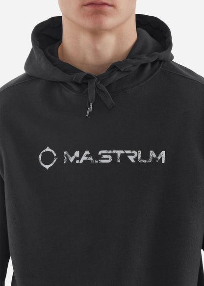 MA.Strum Hoodies  Cracked logo hooded sweat - black 