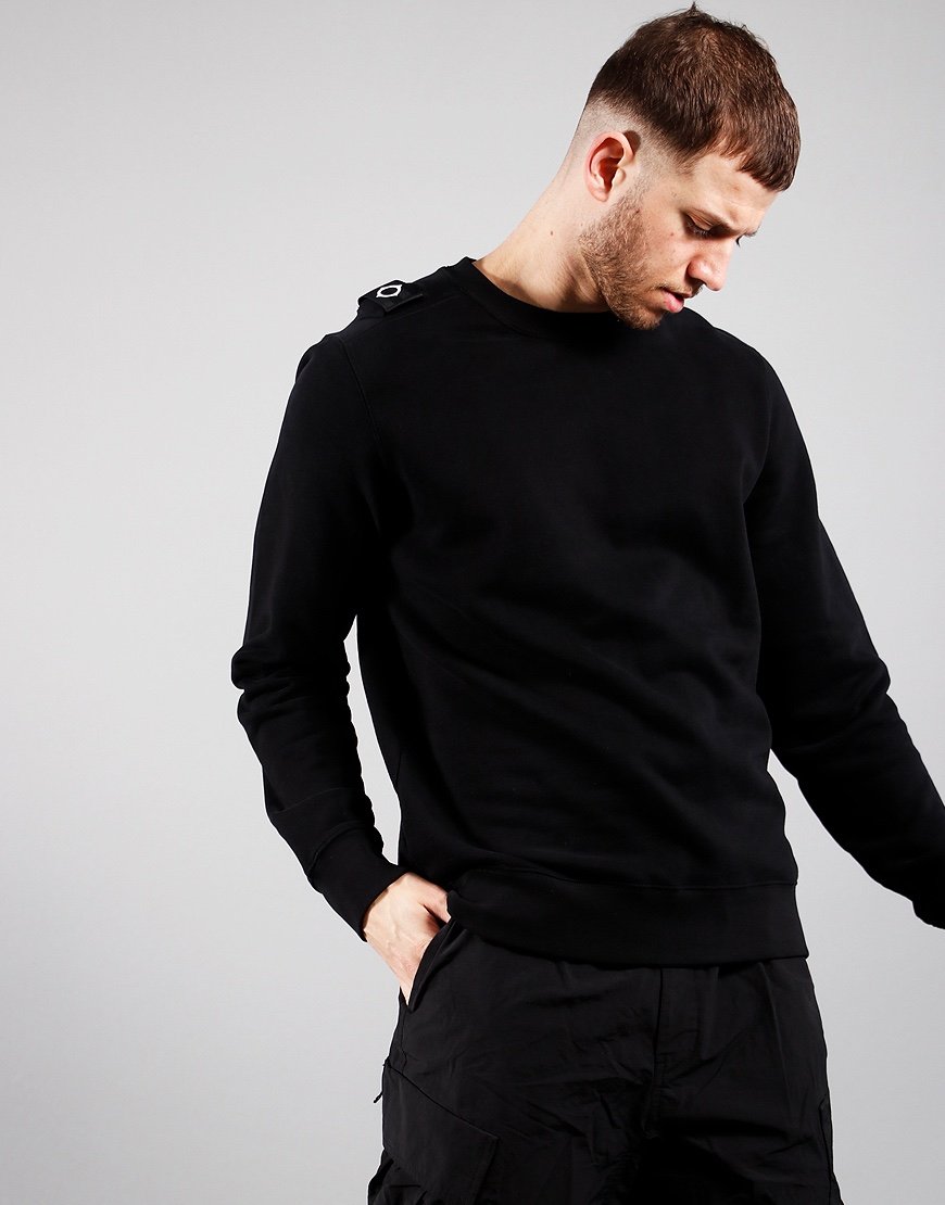 MA.Strum Truien  Core crew sweatshirt - jet black 