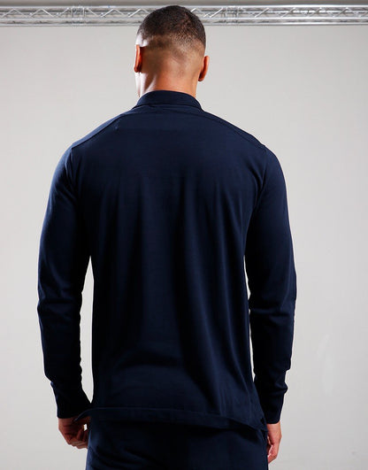 MA.Strum Polo's  Ls jersey zip polo - ink navy 