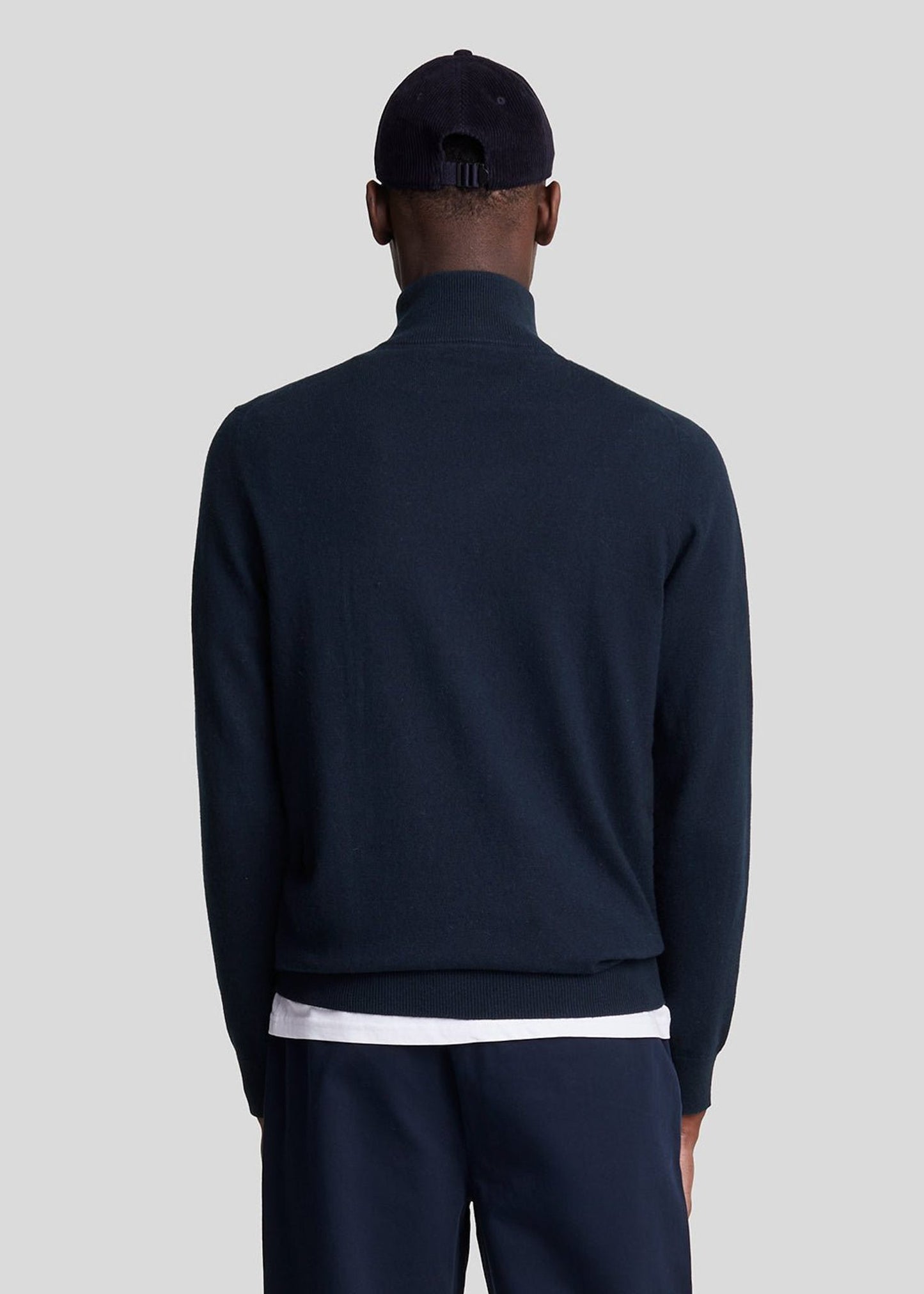 Lyle & Scott Truien  Cotton merino quarter zip jumper - dark navy 