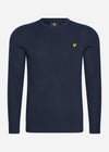 Lyle & Scott Truien Cotton merino crew neck jumper- dark navy