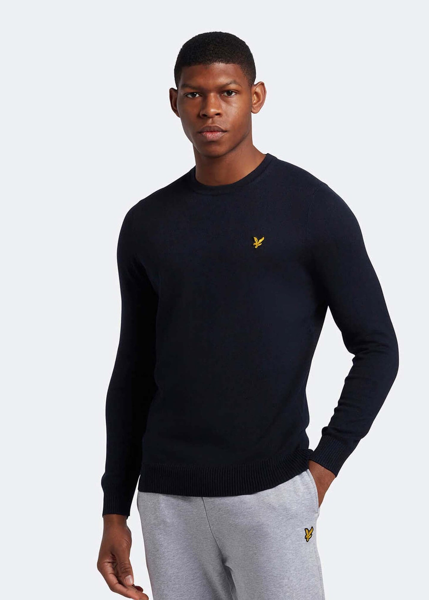 Lyle & Scott Truien Cotton merino crew neck jumper- dark navy