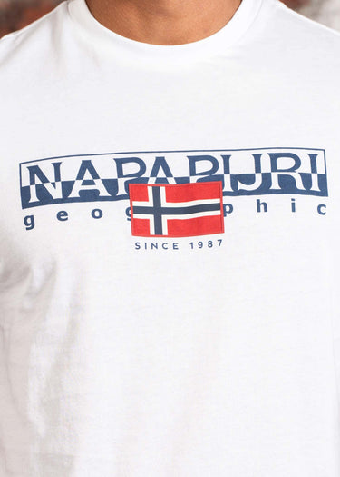 Napapijri T-shirts Aylmer t-shirt - bright white