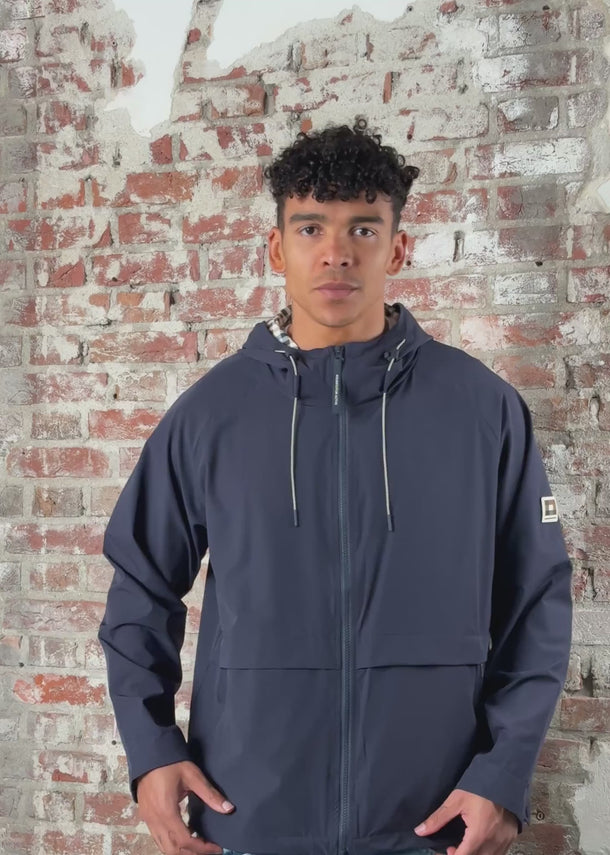 Aquascutum Jassen Shell sp hooded jacket - navy