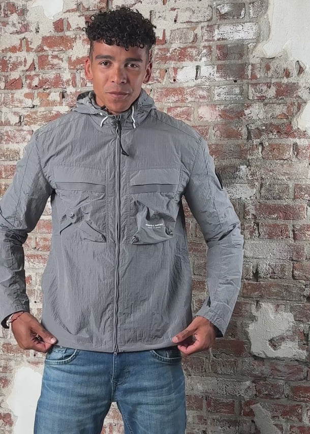 Marshall Artist Jassen Sicuro hooded overshirt - volcanic grey