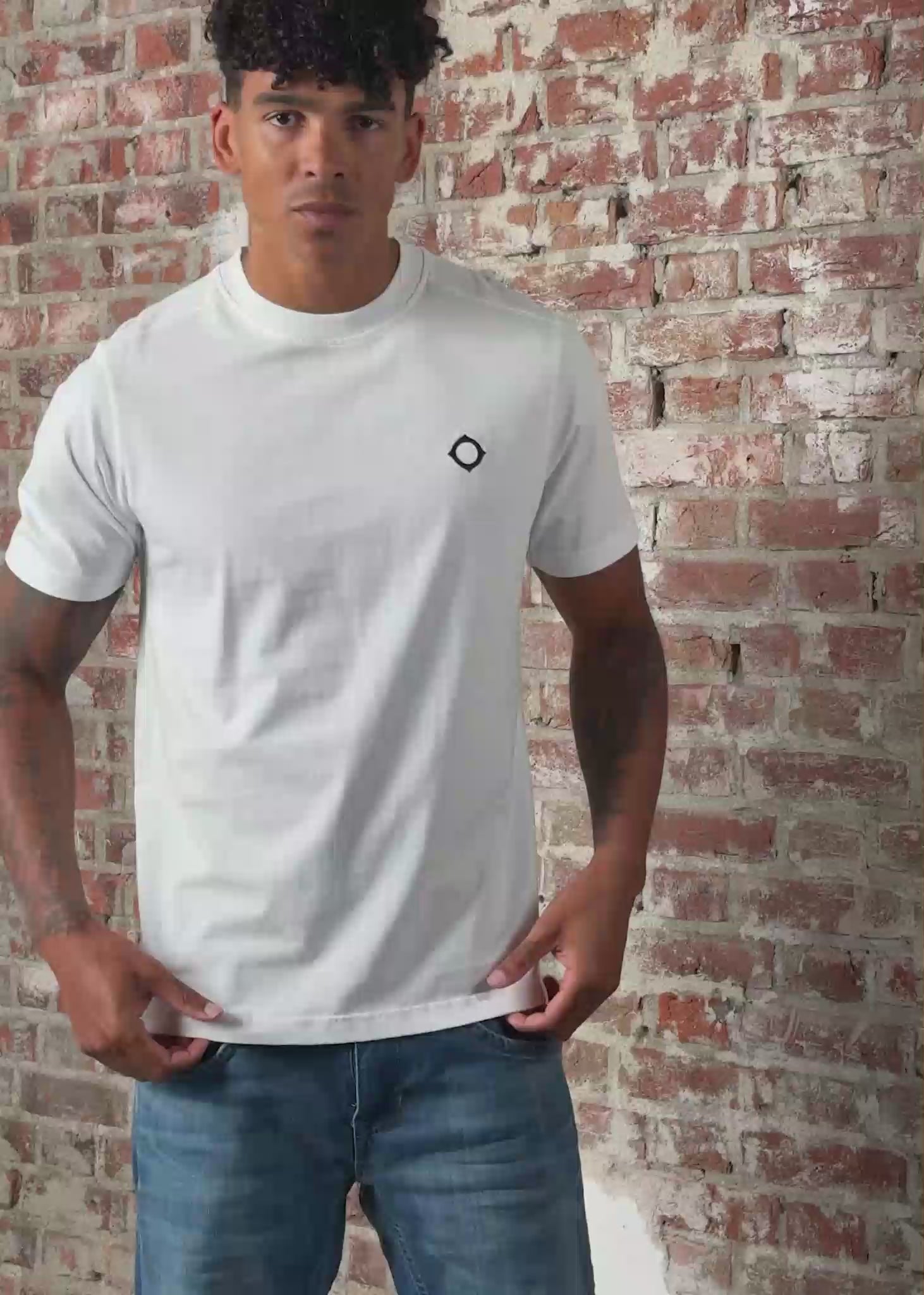 MA.Strum T-shirts SS icon tee - optic white