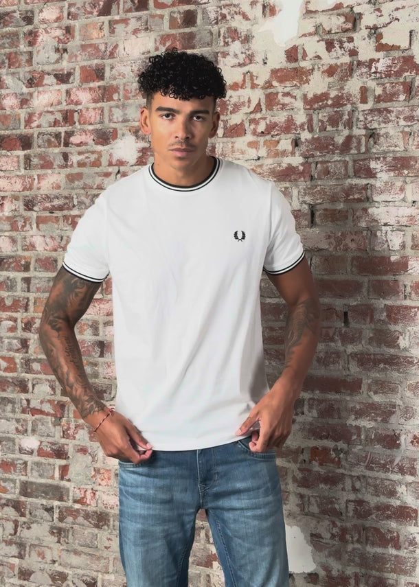 Fred Perry T-shirts Twin tipped t-shirt - white