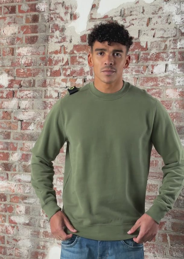 MA.Strum Truien Mastrum crew sweat - bronze green
