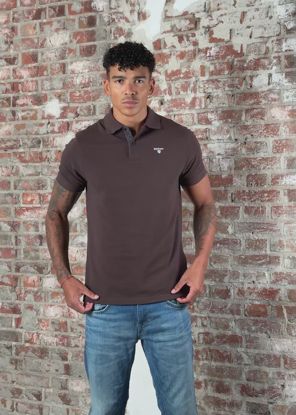 Barbour Polo's Tartan pique polo shirt - dark oak