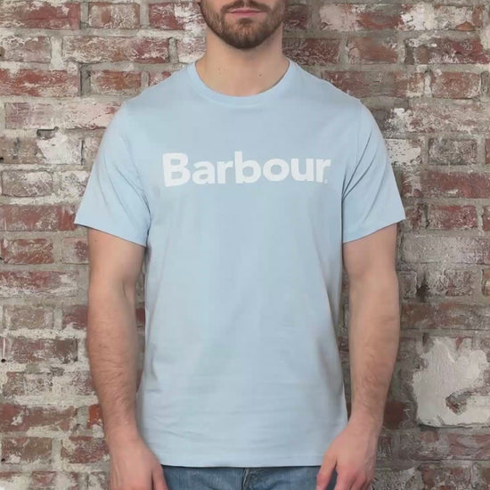 Barbour T-shirts Barbour logo t-shirt - ocean sky
