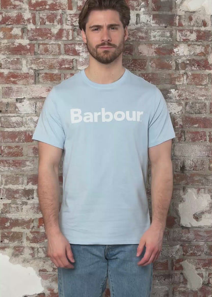 Barbour T-shirts Barbour logo t-shirt - ocean sky