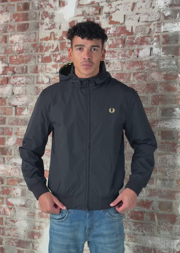 Fred Perry Jassen Hooded brentham jacket - black