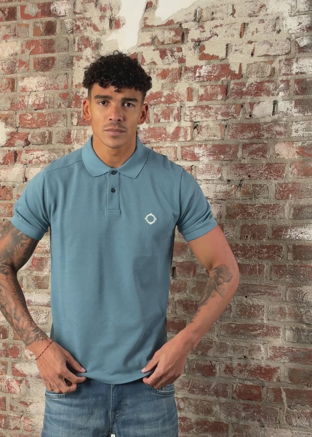 MA.Strum Polo's Mastrum pique polo - aegean blue