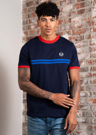 Sergio Tacchini T-shirts Supermac tee - maritime blue adrenaline rush nautical b