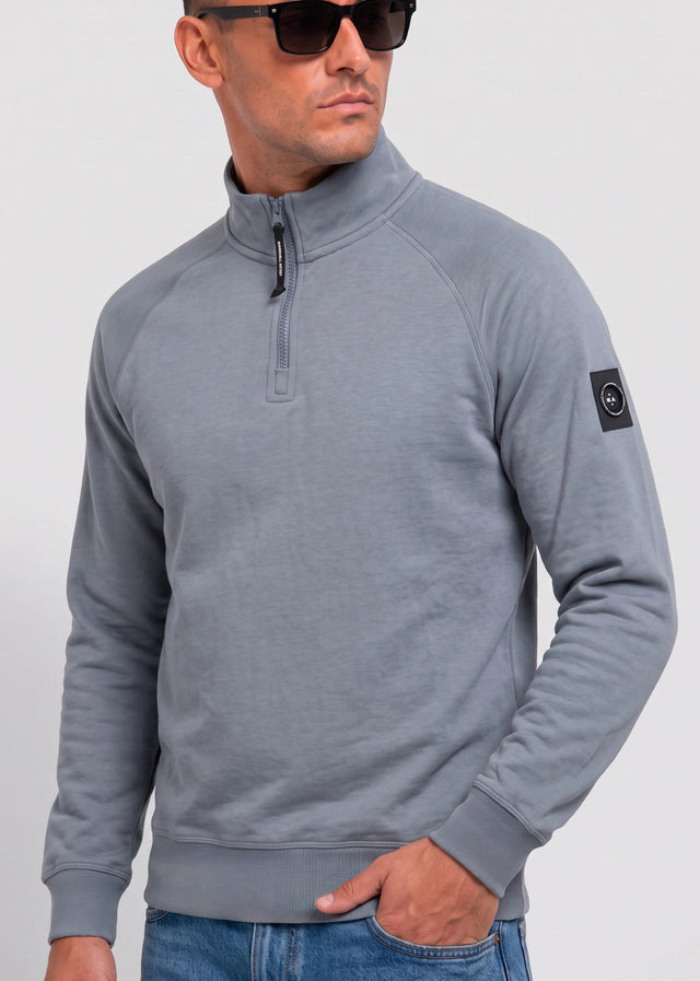 Marshall Artist Pullover Siren quarter zip sweat - storm grey
