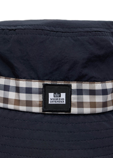 Weekend Offender Bucket Hats  Queensland - navy mid house check 