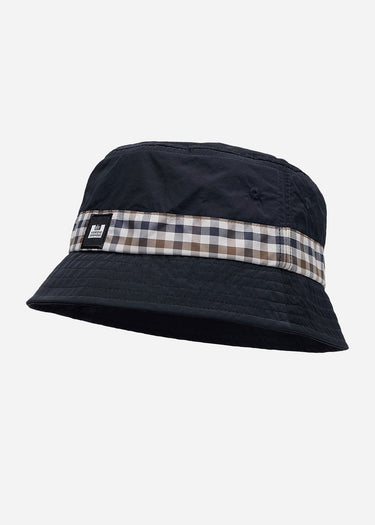 Weekend Offender Bucket Hats  Queensland - navy mid house check 
