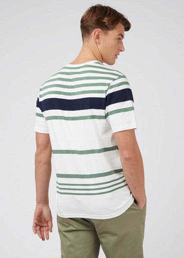 Ben Sherman T-shirts  Engineered stripe tee - snow white 