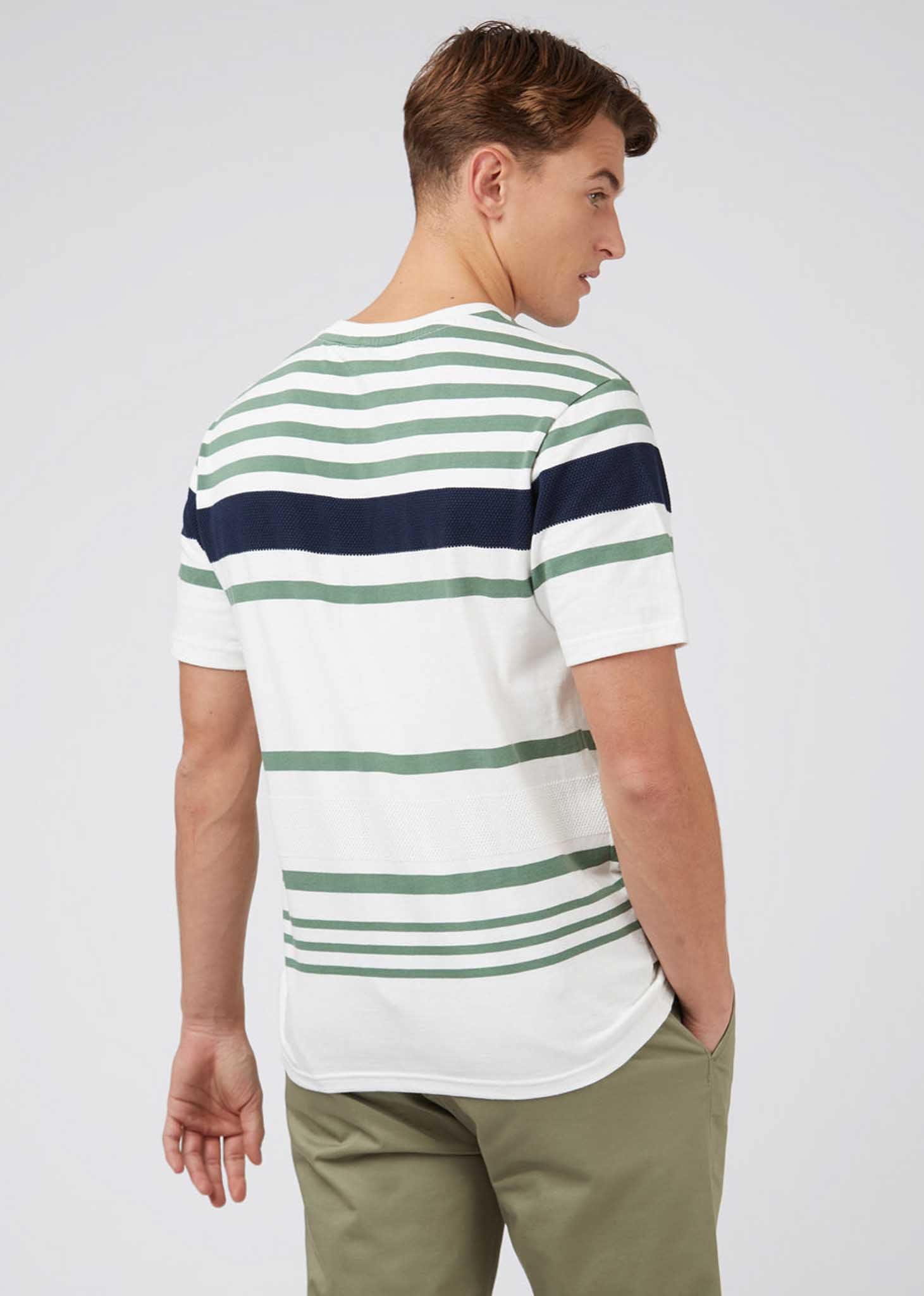 Ben Sherman T-shirts  Engineered stripe tee - snow white 