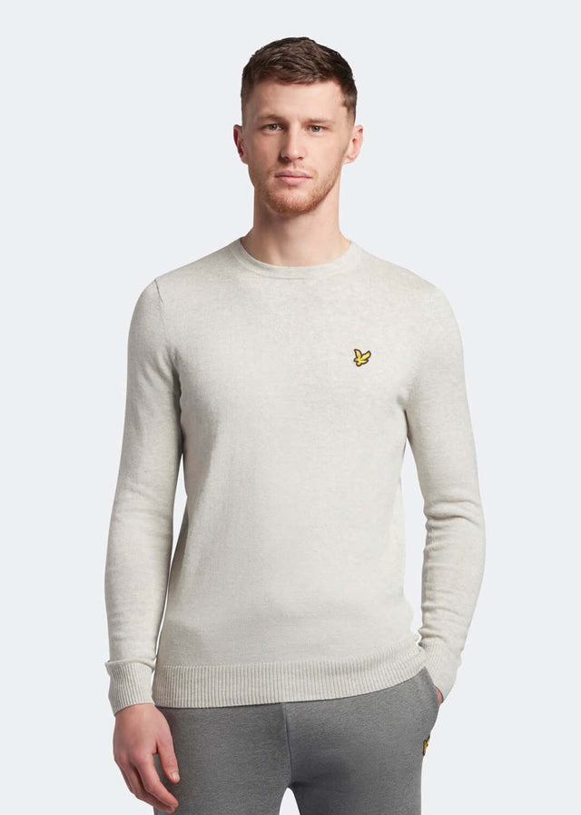 Lyle & Scott Pullover  Merino crew jumper - light grey marl 