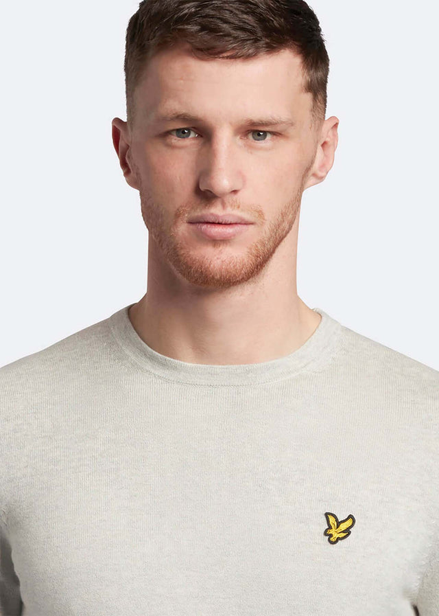 Lyle & Scott Pullover  Merino crew jumper - light grey marl 