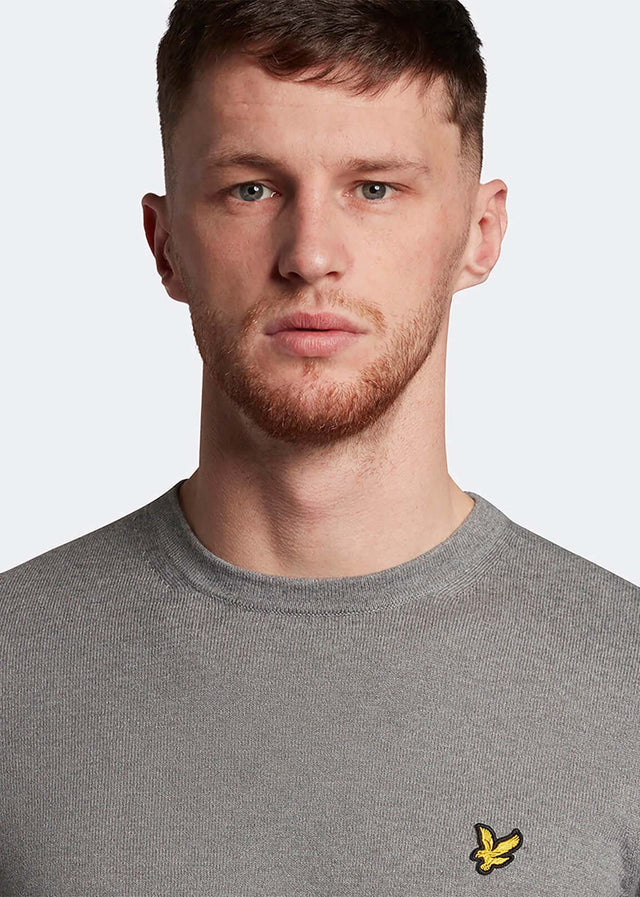 Lyle & Scott Pullover  Merino crew jumper - mid grey marl 