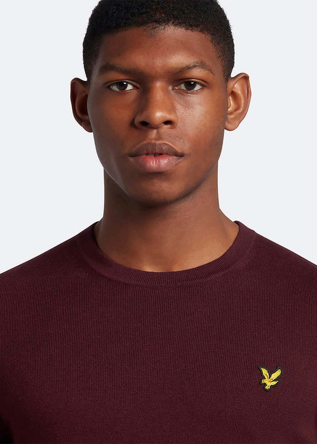 Lyle & Scott Pullover  Merino Crew Jumper - burgundy 