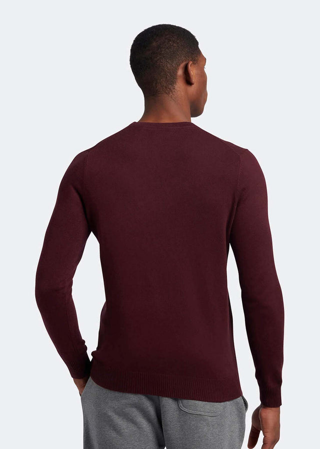 Lyle & Scott Pullover  Merino Crew Jumper - burgundy 